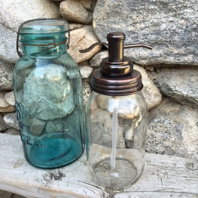 Mason Jar Soap Pump Kit Bronze Old Fashioned Well Pump
