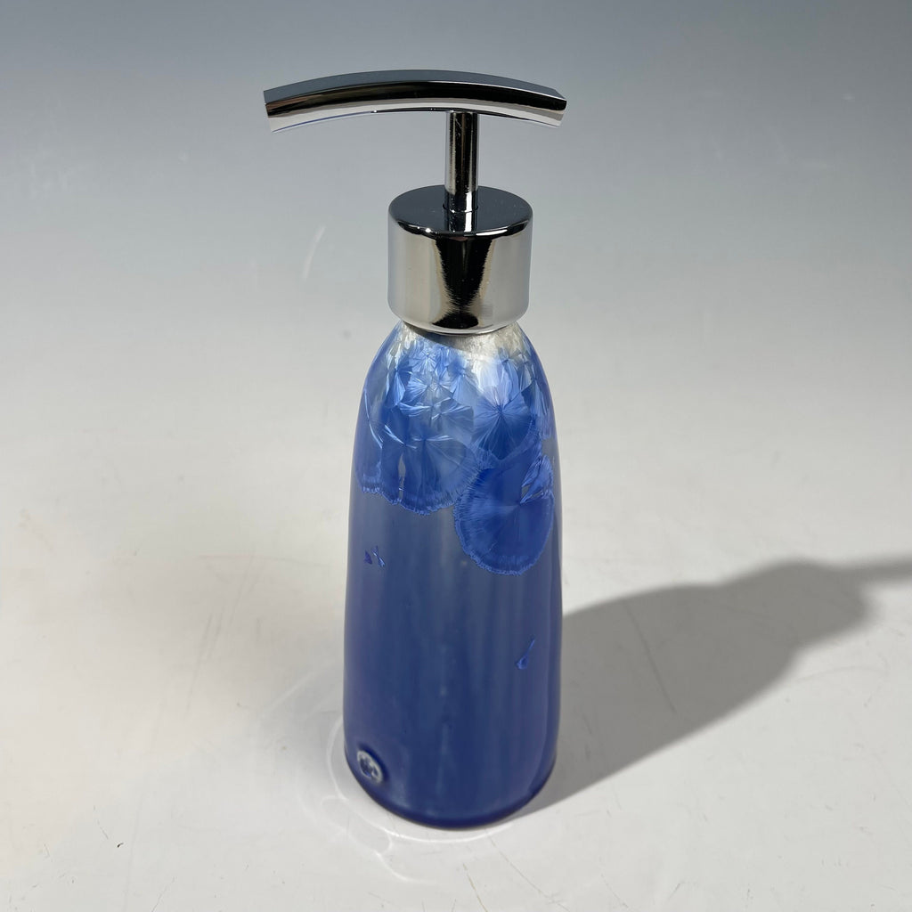 Soap Pump, Lotion and Hand Pump Cobalt crystalline glazed