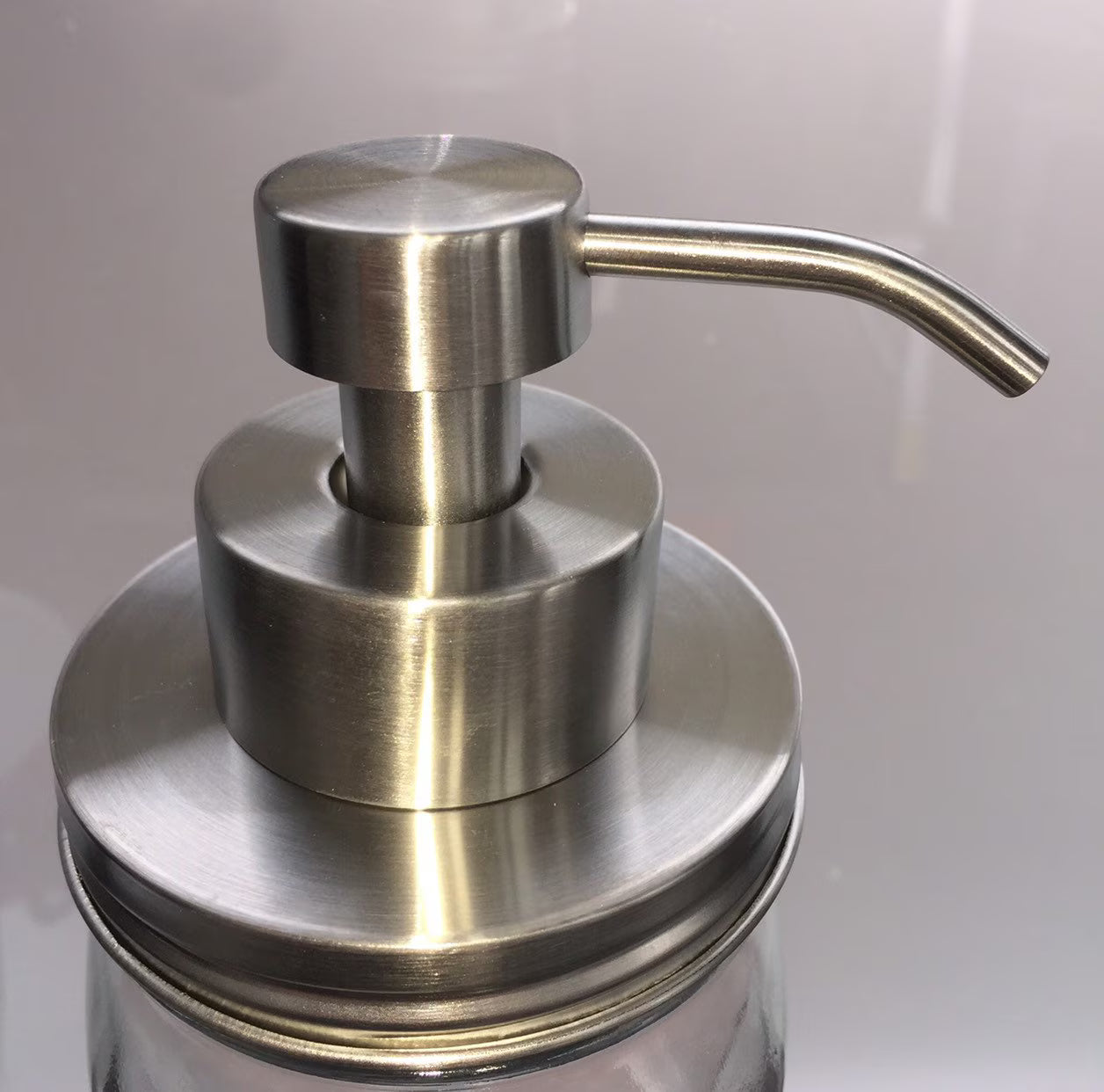 wide mouth mason jar foaming soap pump kit stainless steel