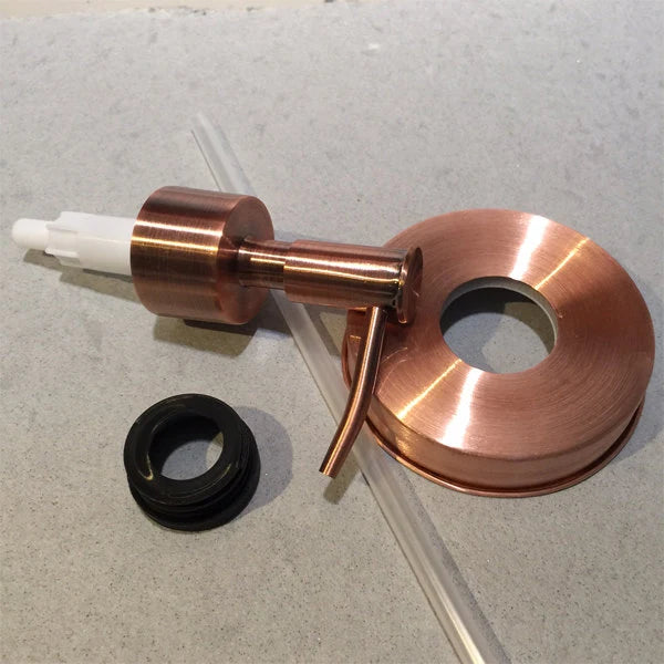mason jar soap pump kit true solid copper lid copper plated skinny soap pump