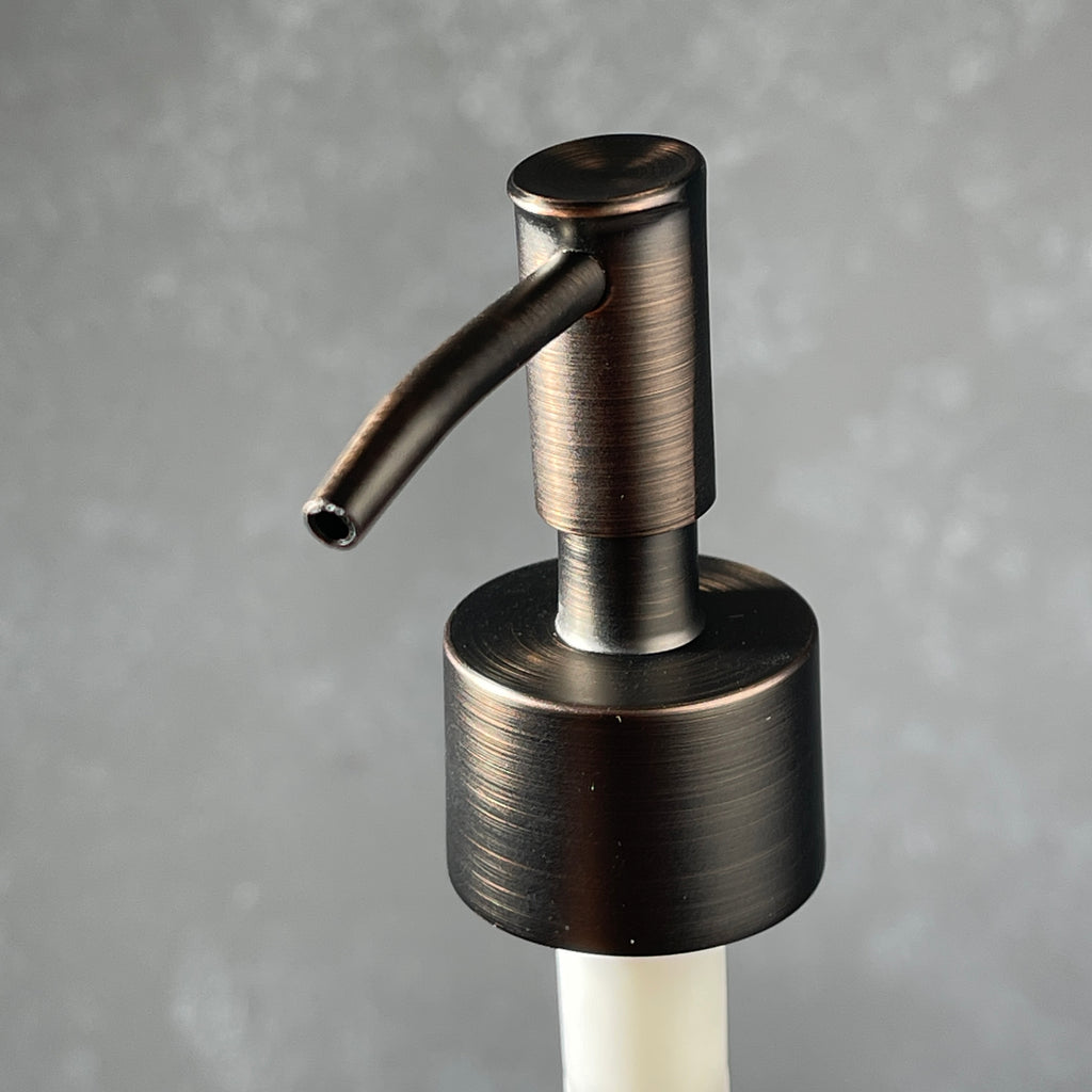 skinny head bronze finish soap dispenser
