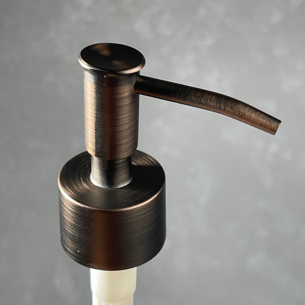 skinny head bronze finish soap dispenser