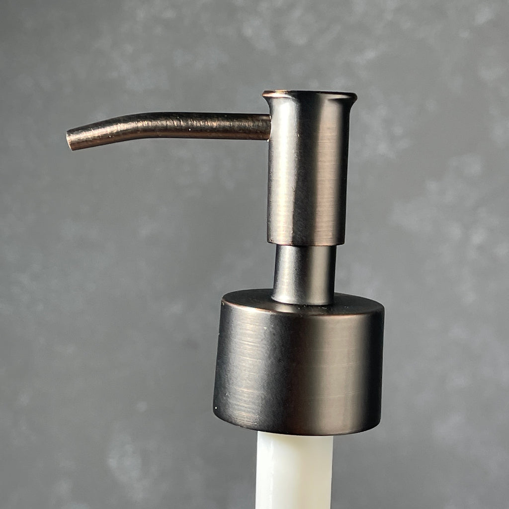 skinny head bronze finish soap dispenser