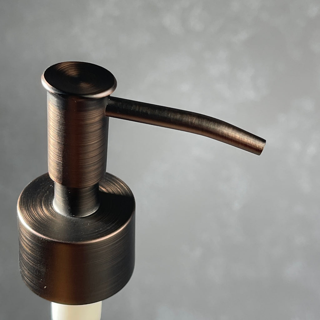 skinny head bronze finish soap dispenser