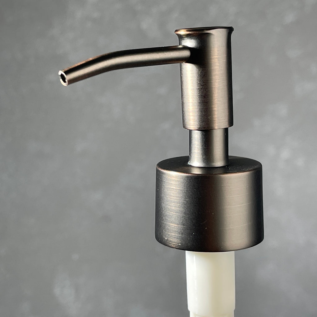 skinny head bronze finish soap dispenser