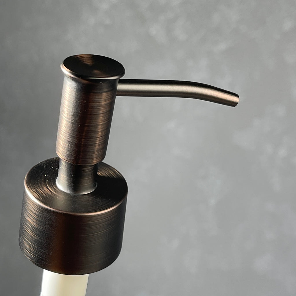 skinny head bronze finish soap dispenser