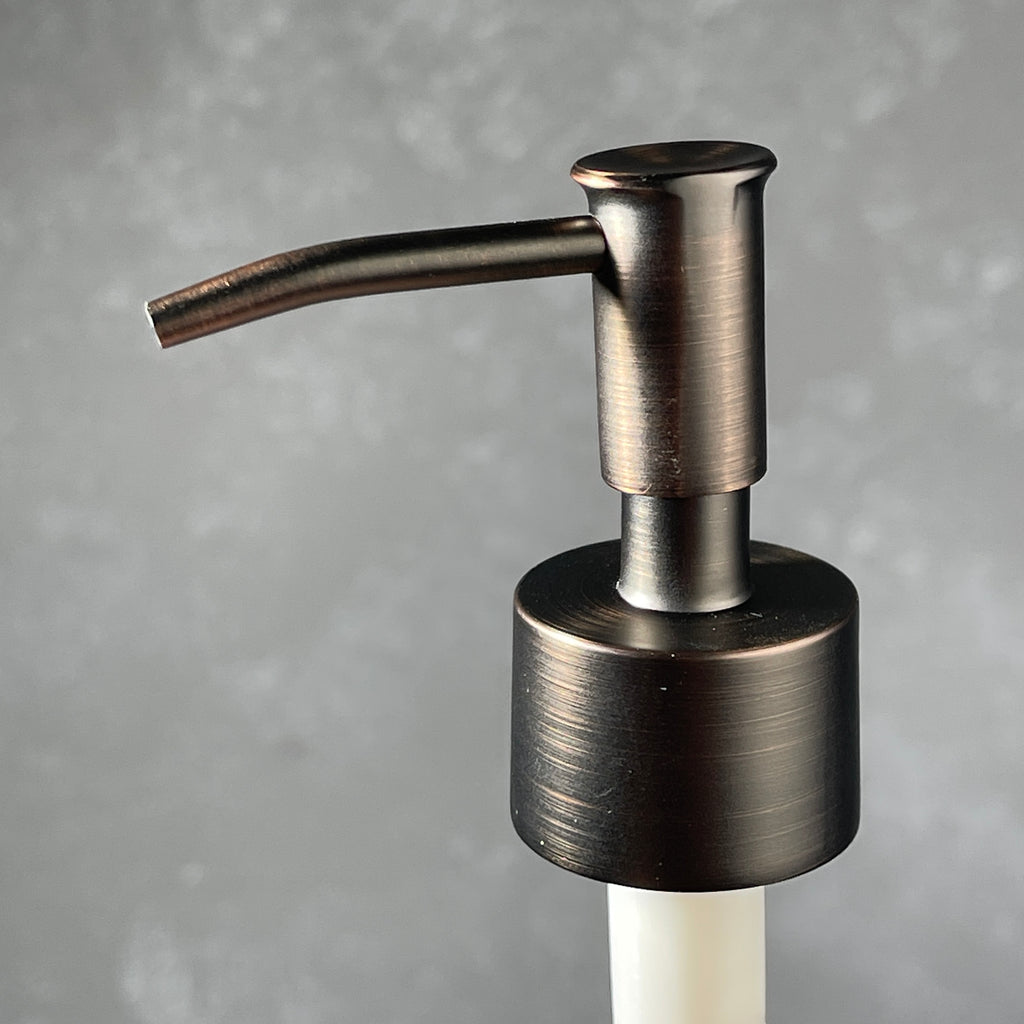 skinny head bronze finish soap dispenser