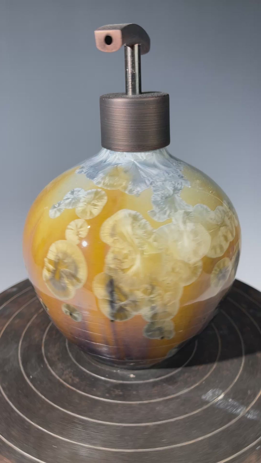 Soap and lotion pump Silver Sunflower Charcoal