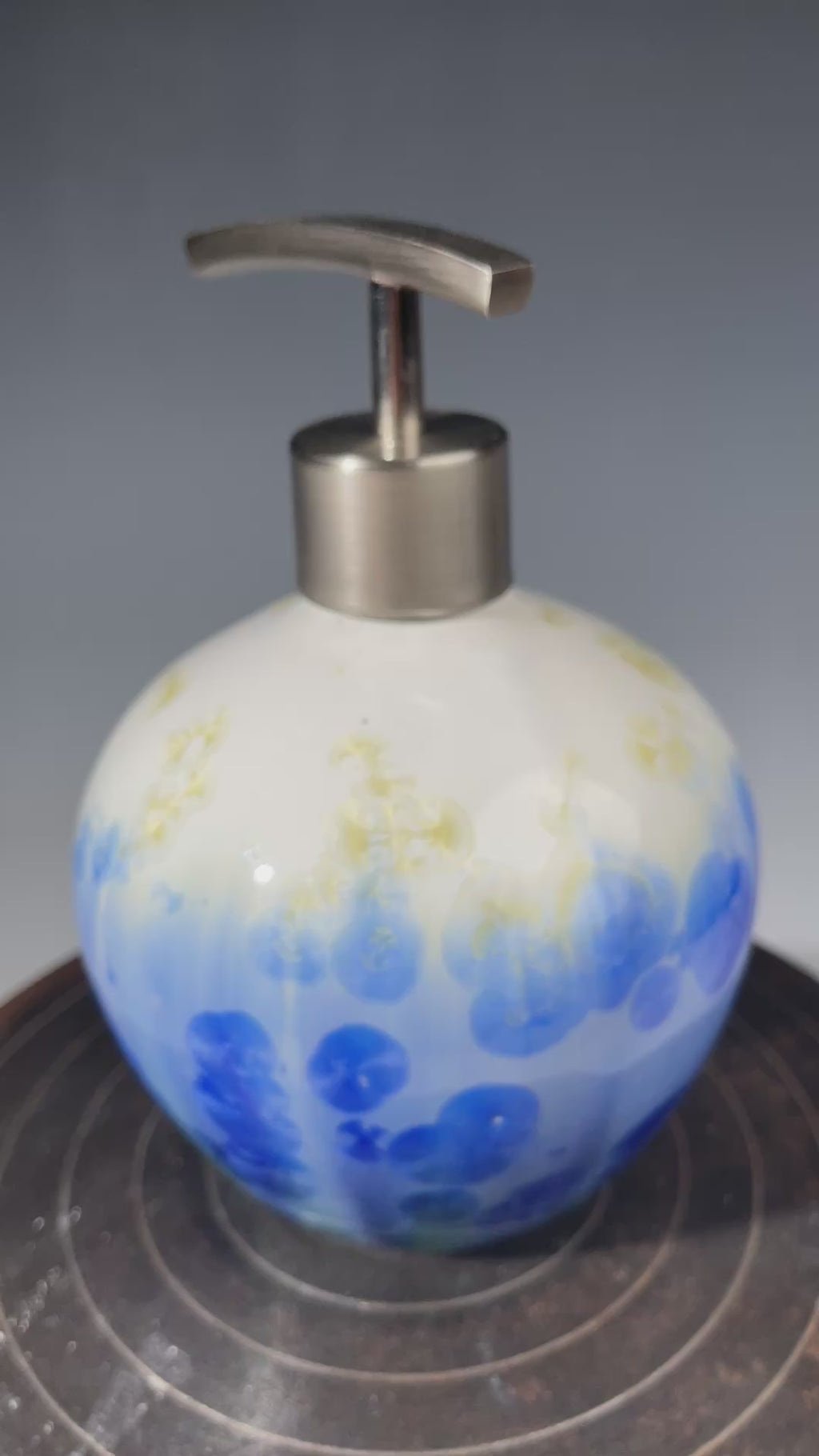soap dispenser in Santorini sparkle blue white fade