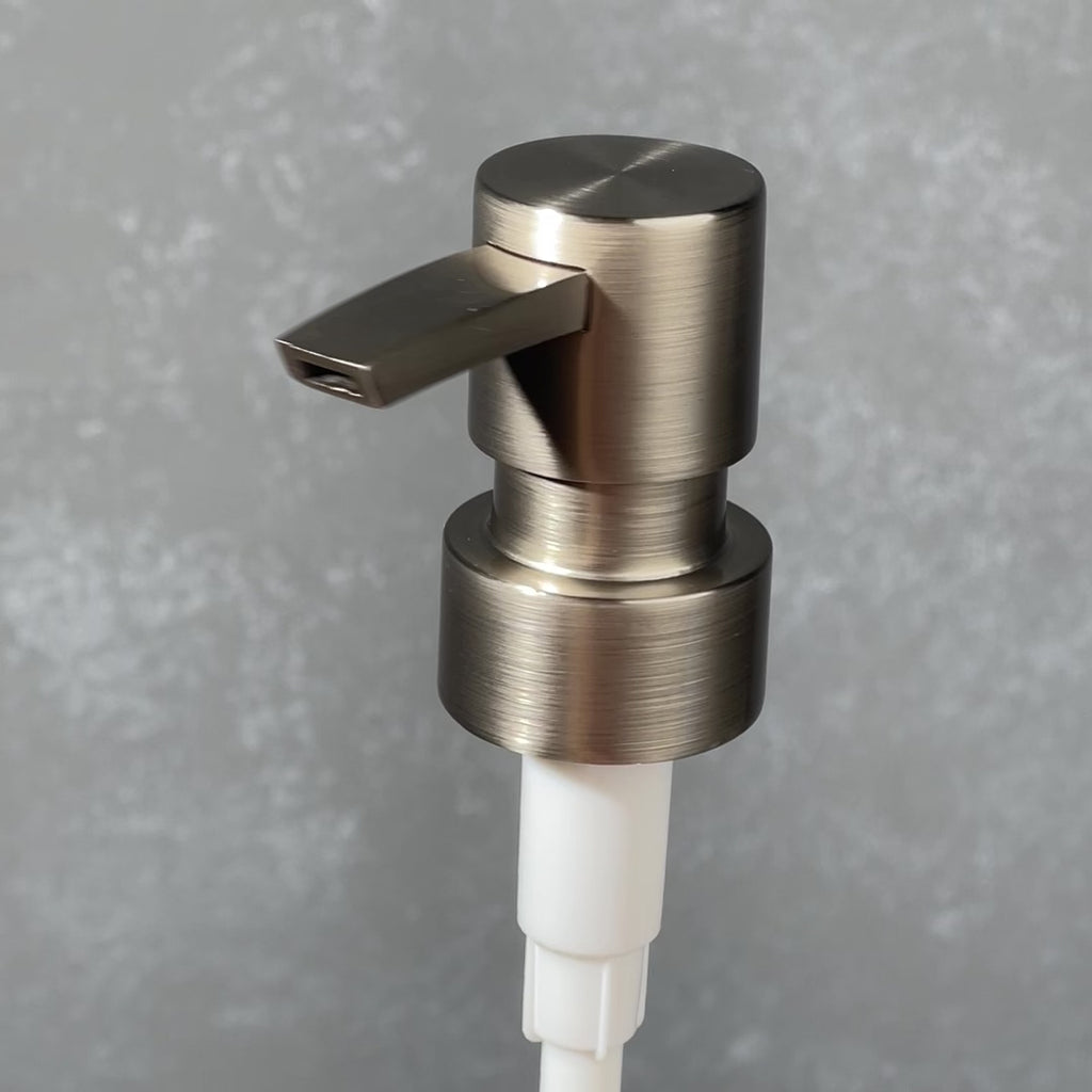 stainless steel  brushed  nickel  finish heavy duty flathead metal soap pump