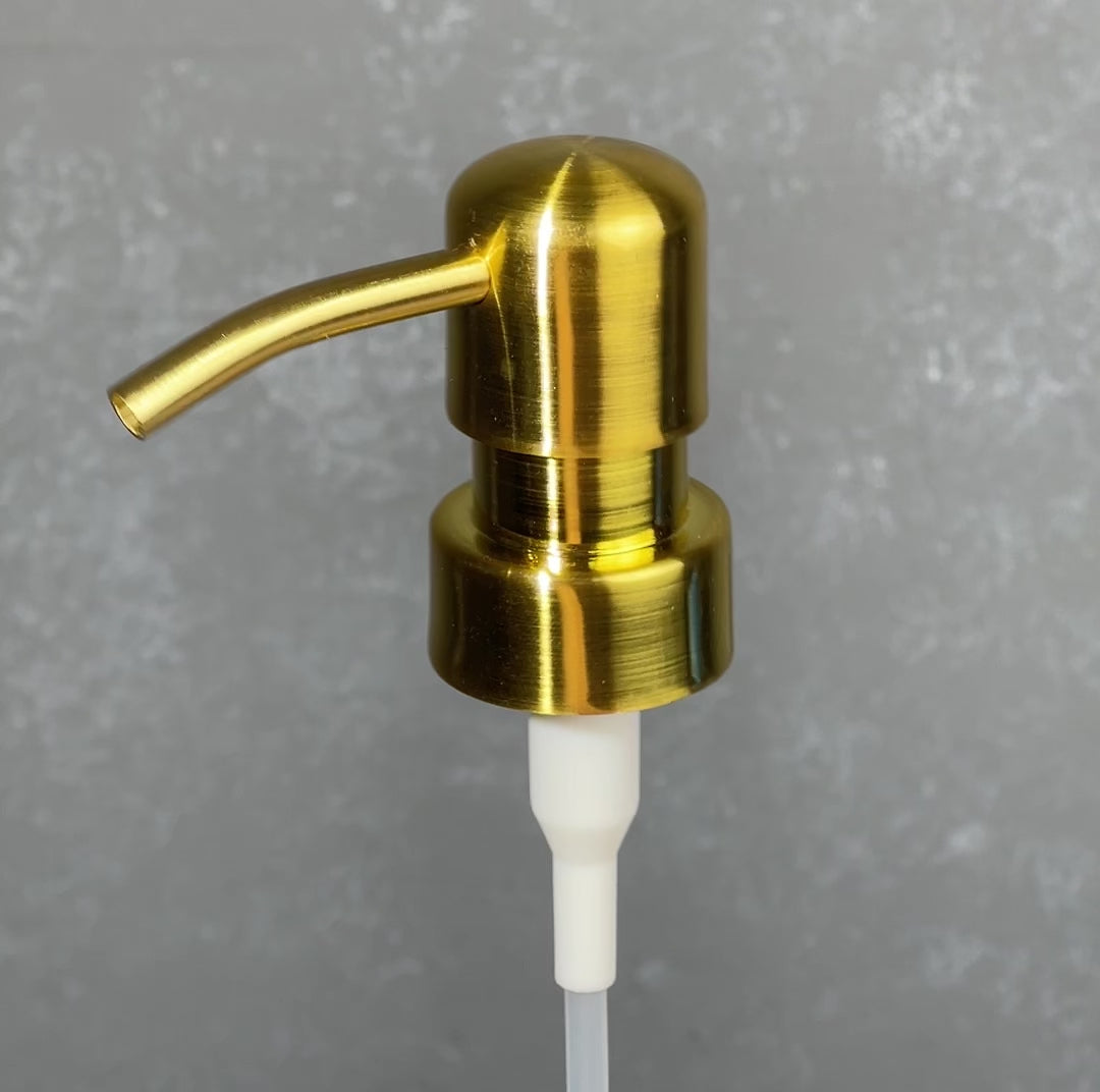 brushed gold finish metal soap pump head