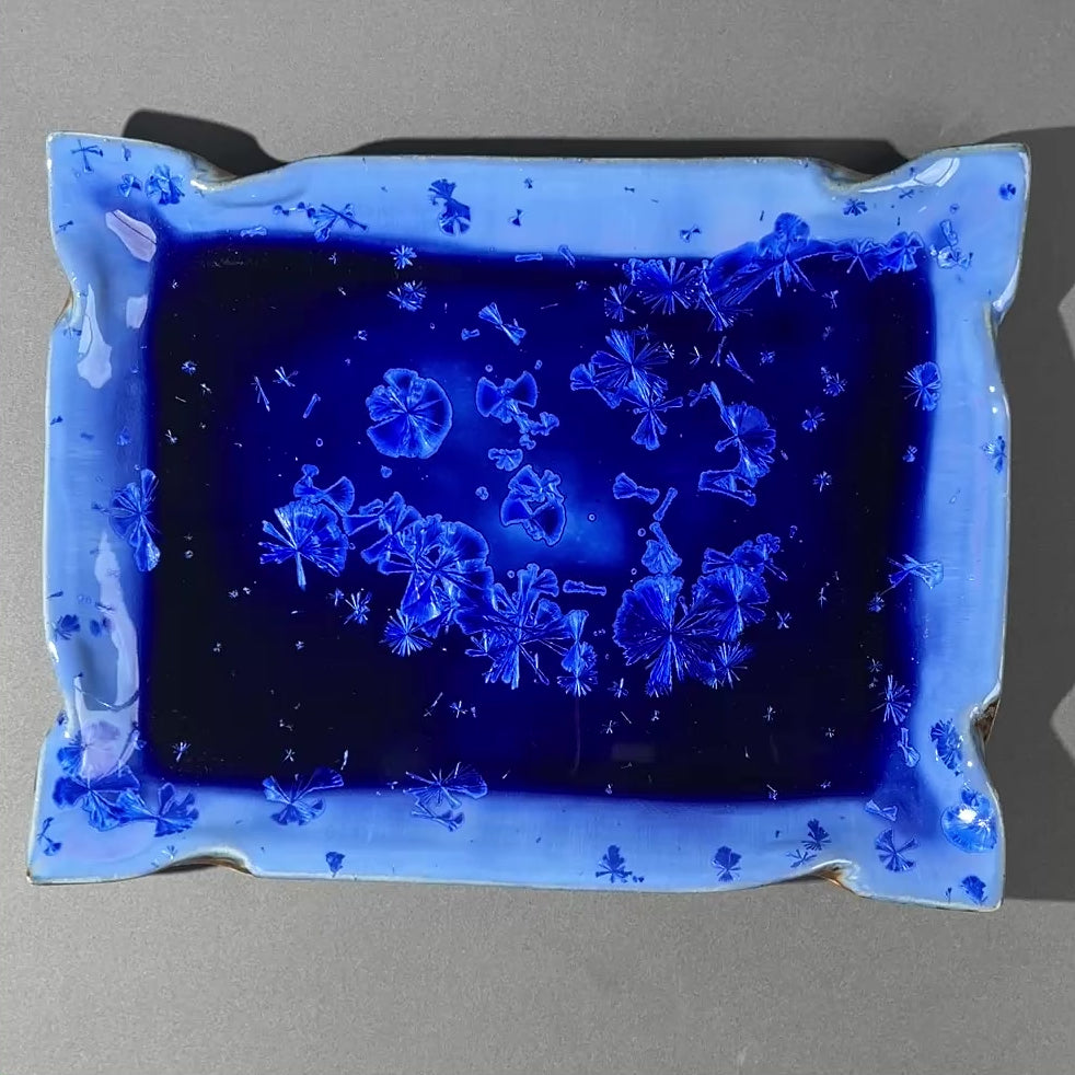 cobalt blue macro crystalline tray by Hong Rubinstein OneDream Design TM