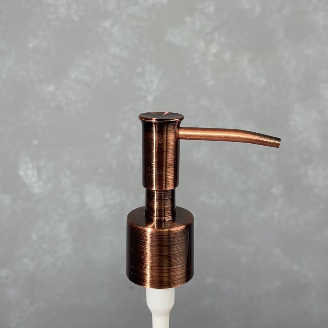 copper finish metal 24-410 size skinny head soap or lotion pump 1 cc size dispensing