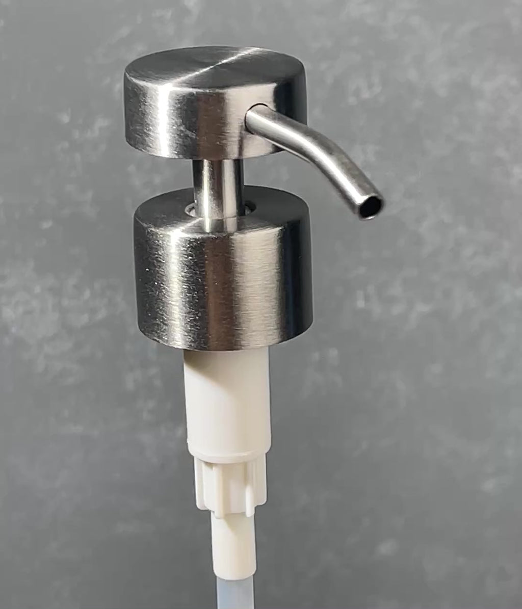 stainless cylindrical soap dispenser pump 