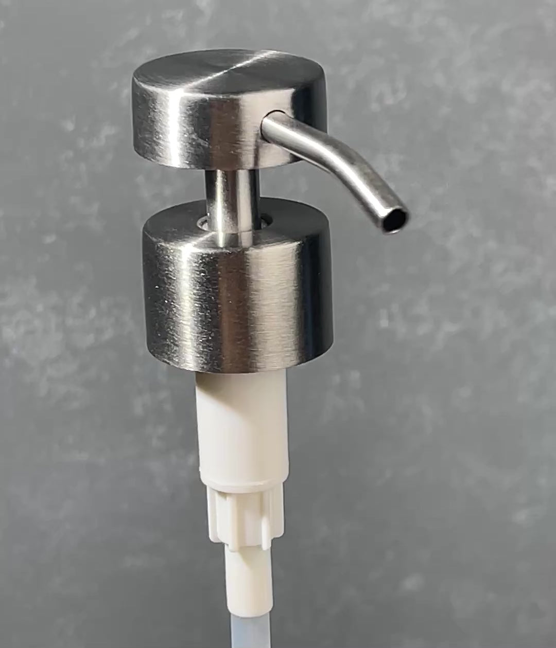 stainless cylindrical soap dispenser pump 