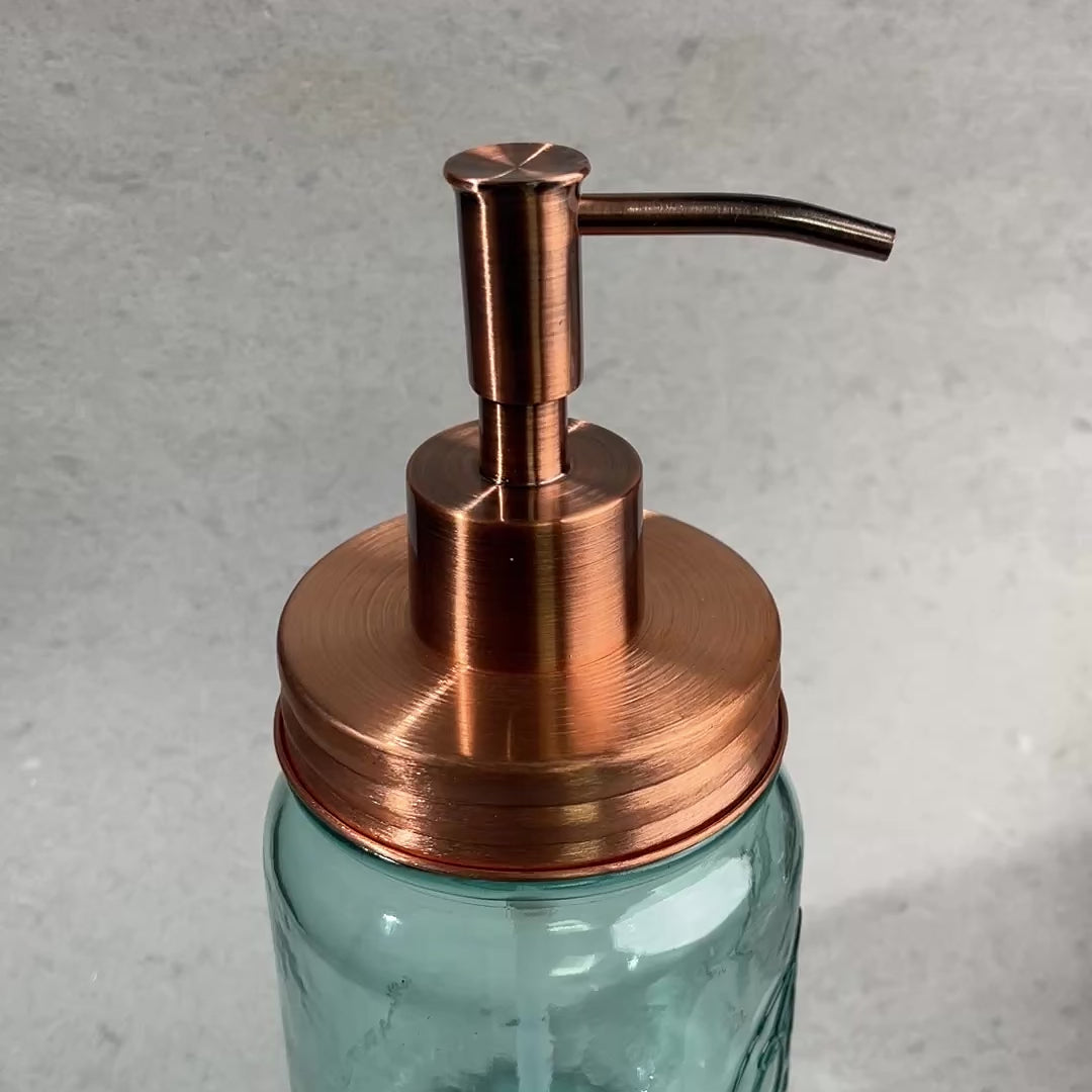 mason jar soap pump kit true solid copper lid copper plated skinny soap 