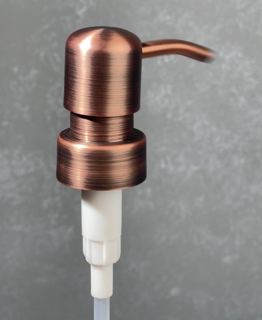 matte finish copper soap pump dispenser top