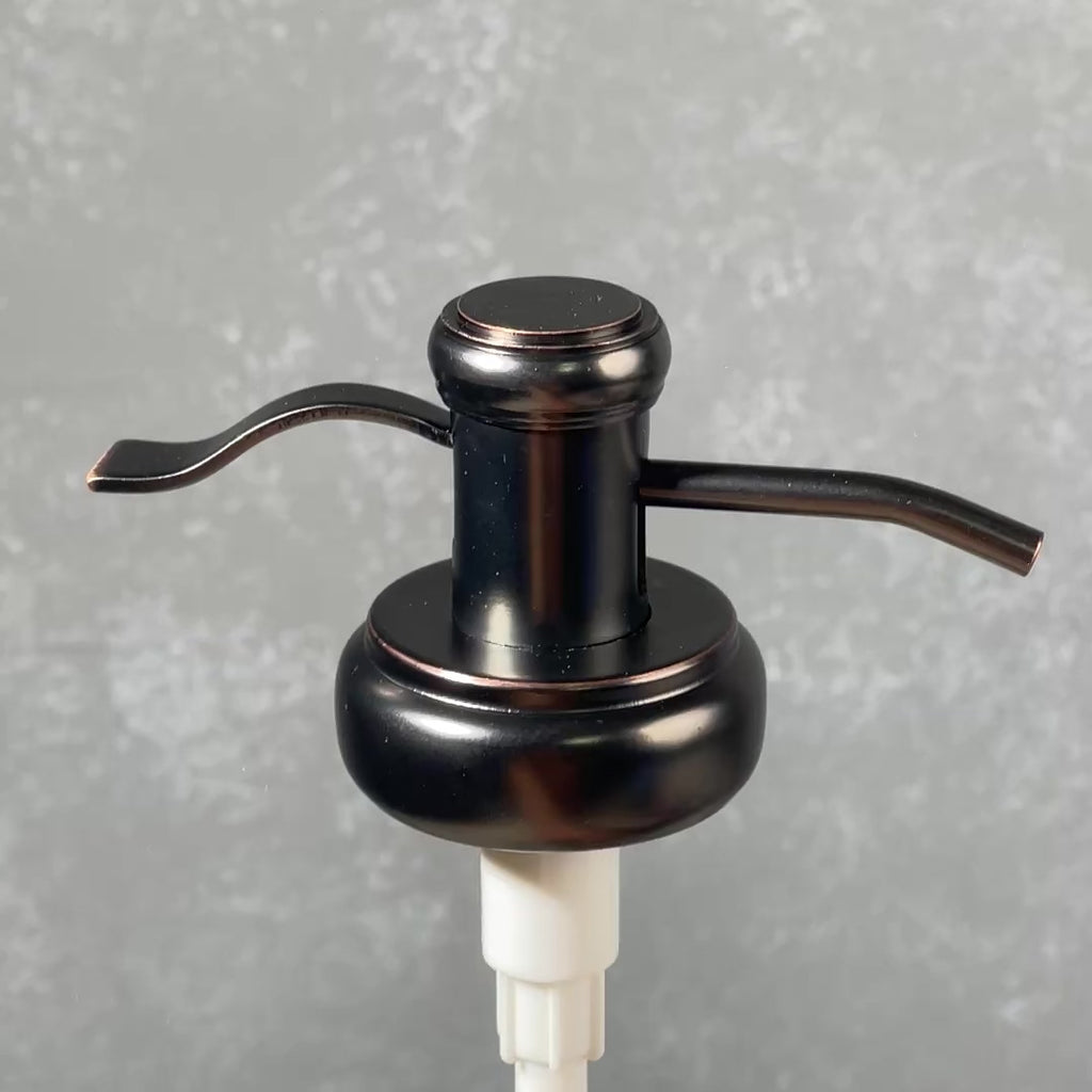 water well style soap pump in oil rubbed bronze finish