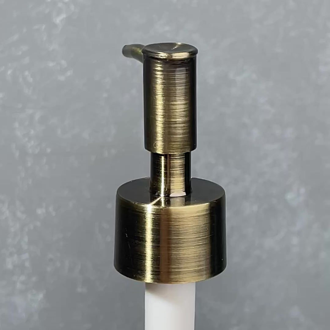 brass soap pump top skinny head design