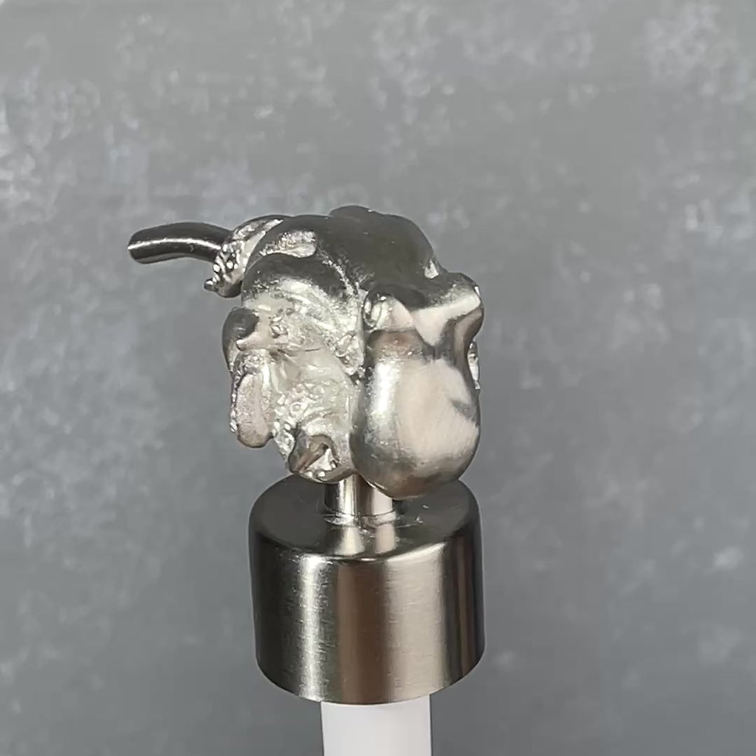 pewter sculptural octopus soap or lotion pump