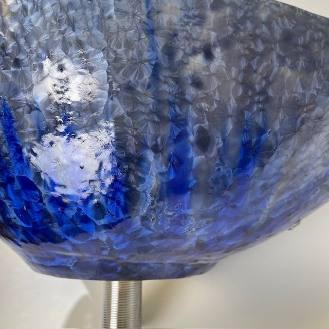 Hand made purple blue crystalline glazed vessel  sink