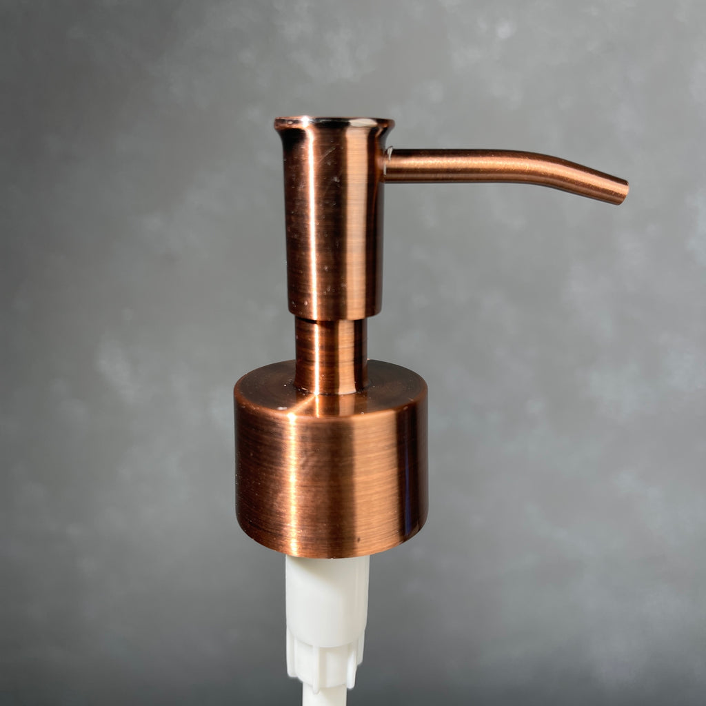Lotion soap pump head Classic Skinny Head - Bright Copper Finish