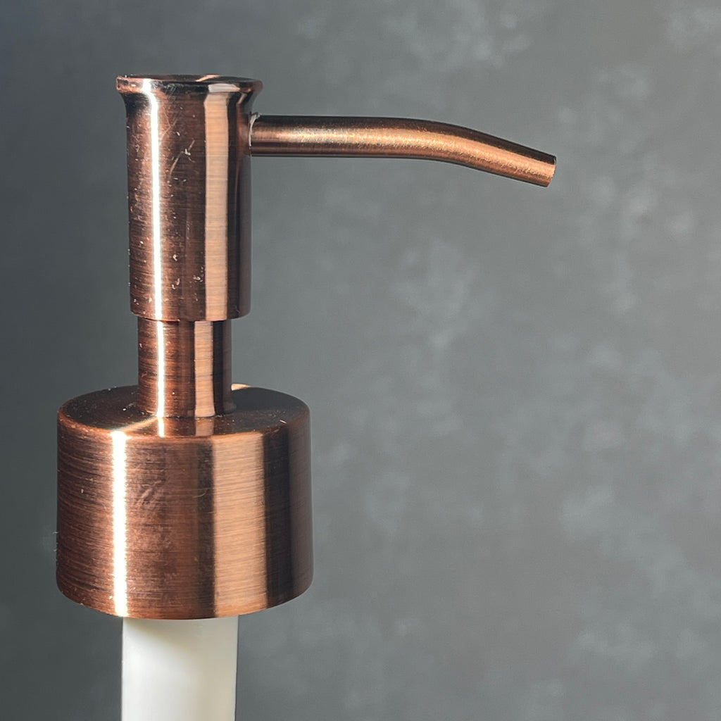 Lotion soap pump head Classic Skinny Head - Bright Copper Finish