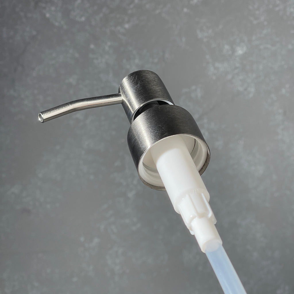 stainless soap dispenser top reduced profile 