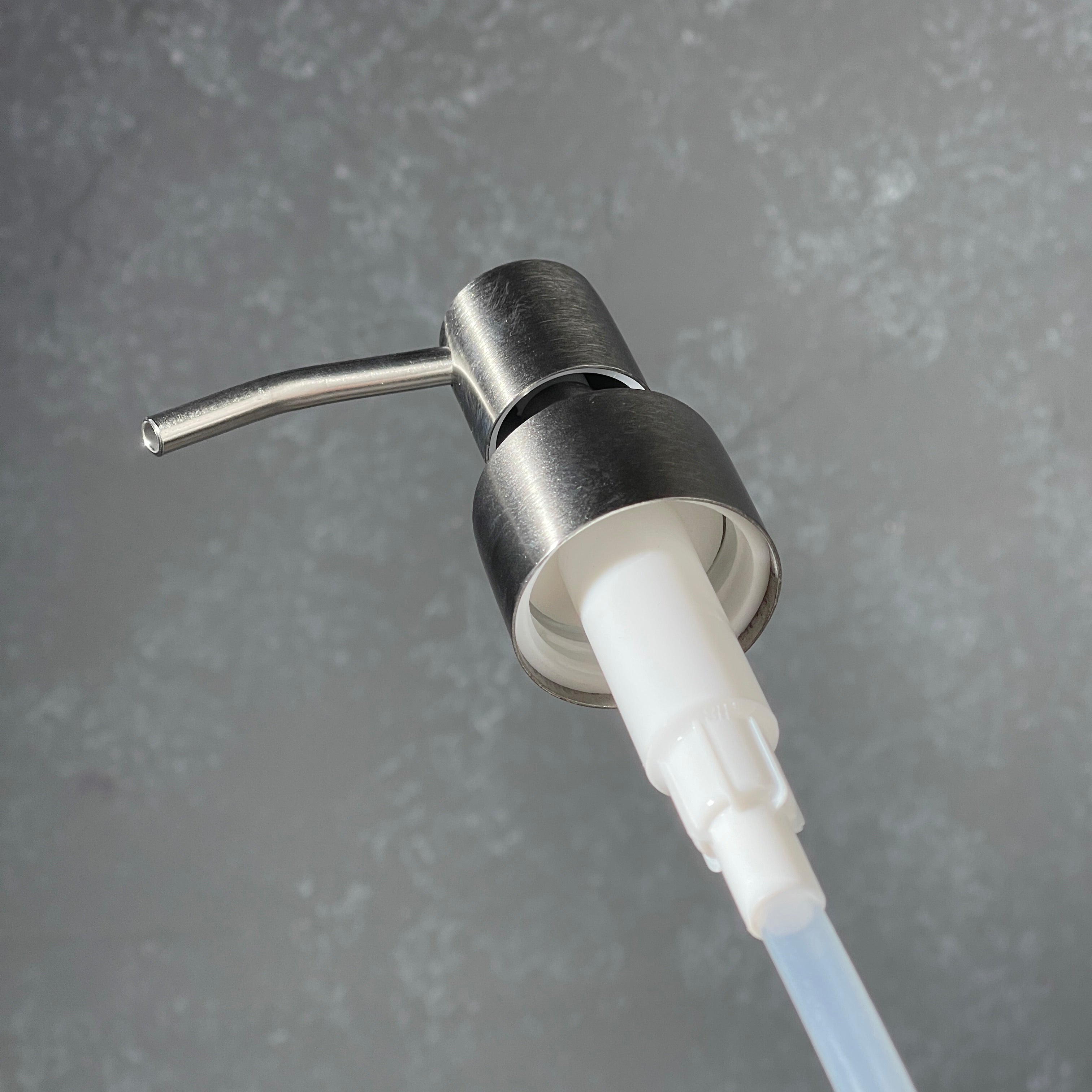 stainless soap dispenser top reduced profile 