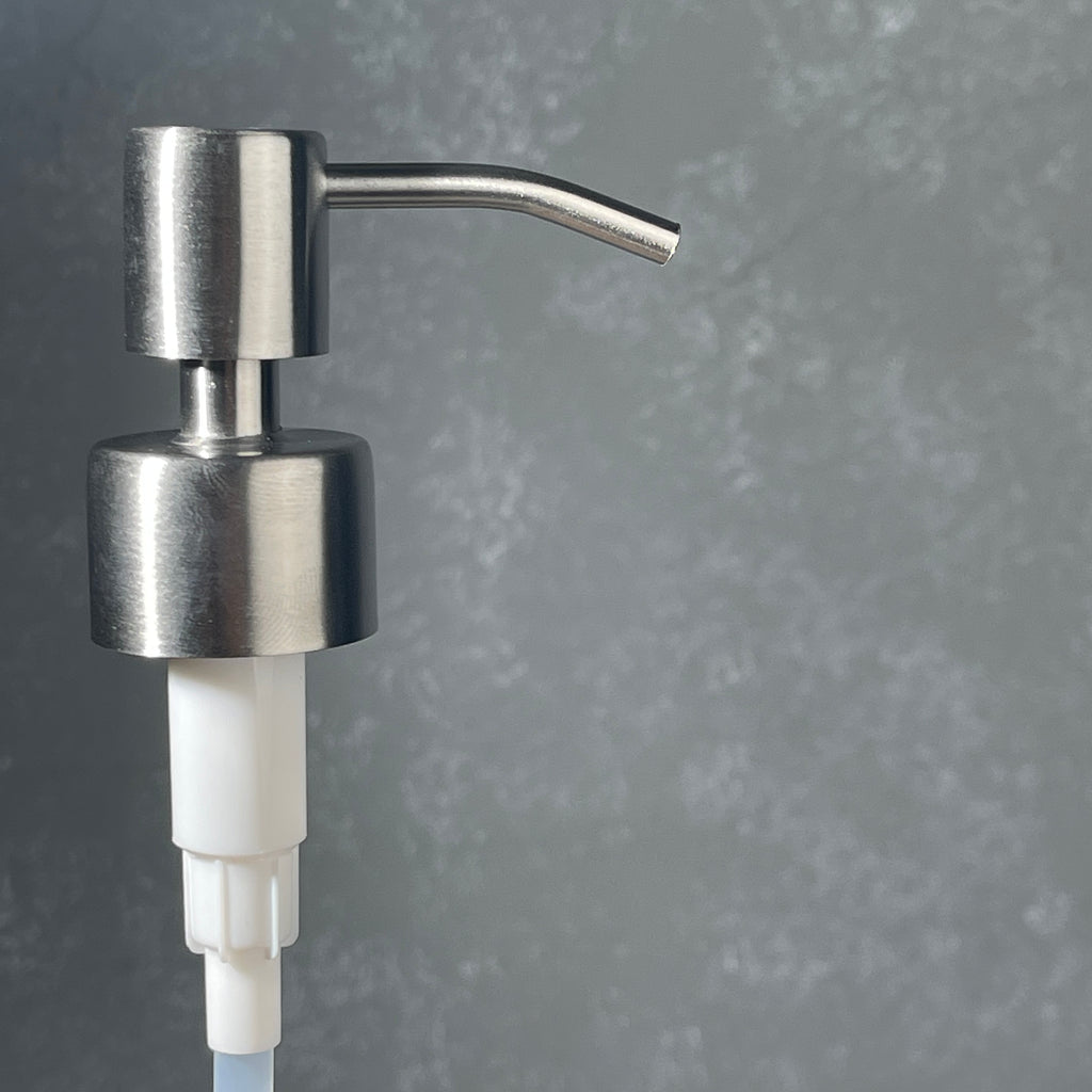 stainless soap dispenser top reduced profile 