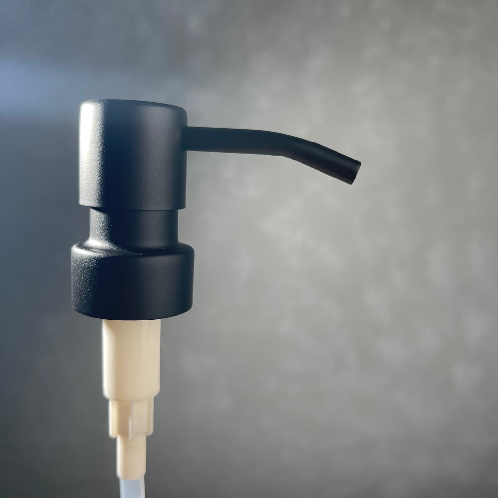 Soap pump top replacement stainless black coated metal-new model